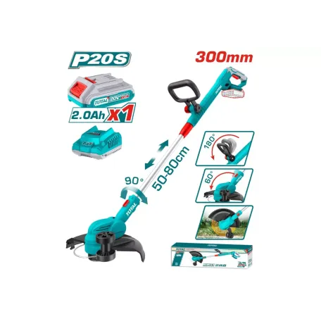 Խոտհնձիչ մարտկոցային 20Վ 300մմ (մարտկոցով, լիցքավորիչով) TOTAL TGTLI20328 Խոտհնձիչ մարտկոցային 20Վ 300մմ (մարտկոցով, լիցքավորիչով) TOTAL TGTLI20328