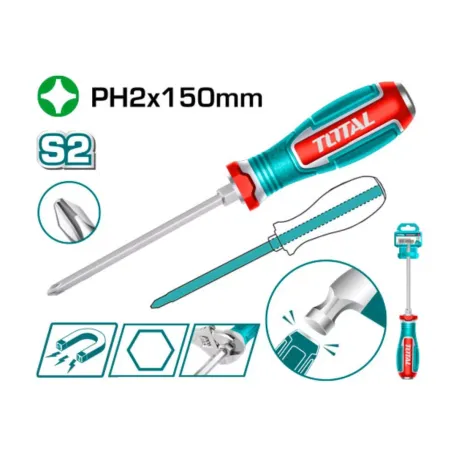 Խաչաձև պտուտակահան թափանցող PH2x150մմ TOTAL TGTPH2150