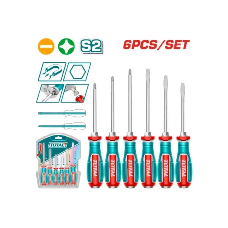 Հարվածային պտուտակահանների հավաքածու 6 հատ TOTAL TGTST0606