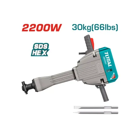 Հարվածային մուրճ TOTAL TH220502 2200Վտ 75Ջ Հարվածային մուրճ TOTAL TH220502 2200Վտ 75Ջ