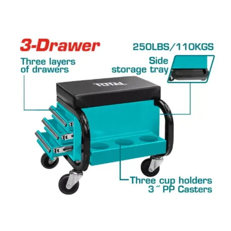 Աթոռ ավտոմեխանիկի 110կգ TOTAL THCS103