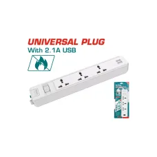 Երկարացման լար USB-ով TOTAL THES13041VSB 3տեղ, 3մ