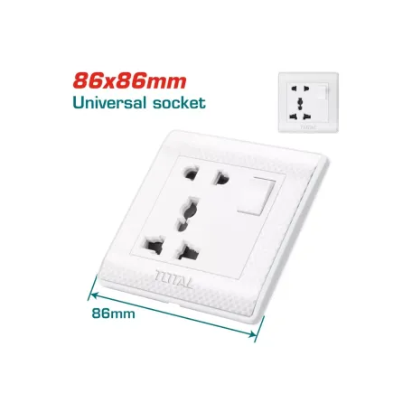 Վարդակ ունիվերսալ անջատիչով TOTAL THESST1116A 16Ա 250Վ Վարդակ ունիվերսալ անջատիչով TOTAL THESST1116A 16Ա 250Վ