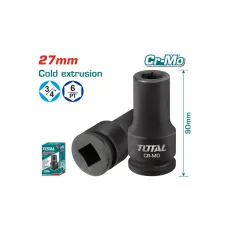 Հարվածային գլխիկ 27մմ 3/4'' TOTAL THHISD3427L Հարվածային գլխիկ 27մմ 3/4'' TOTAL THHISD3427L