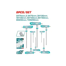 8կտ վեցանկյուն պտուտակահանի հավաքածու TOTAL THHW8081