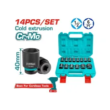 Հարվածային գլխիկների հավաքածու 1/2” 14 հատ TOTAL THISTD12141 Հարվածային գլխիկների հավաքածու 1/2” 14 հատ TOTAL THISTD12141