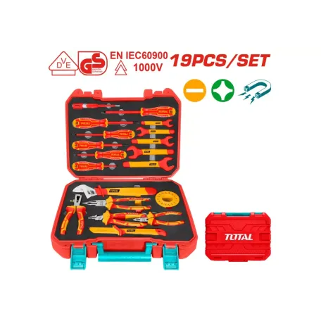 ԴիԷլեկտրիկ գործիքների հավաքածու TOTAL THKITH1901 19կտոր