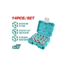 Աստղաձև գլխիկների հավաքածու 14կտոր TOTAL THKTETS0114