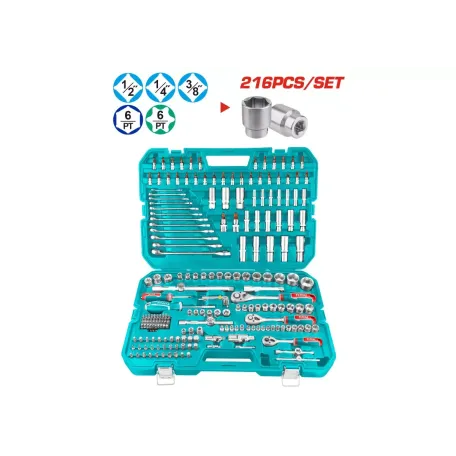 Ճռիկի հավաքածու 216 կտոր TOTAL THKTHP22166 Ճռիկի հավաքածու 216 կտոր TOTAL THKTHP22166