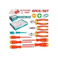 Դիէլեկտրիկ գործիքների հավաքածու TOTAL THKTV02H091 9կտոր Դիէլեկտրիկ գործիքների հավաքածու TOTAL THKTV02H091 9կտոր