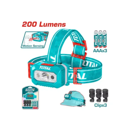 Լապտեր գլխադիր TOTAL THL013AAA6  200 լյումեն