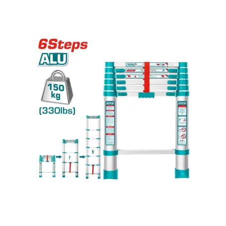 Տելեսկոպ սանդուղք 6 քայլ TOTAL THLAD08061