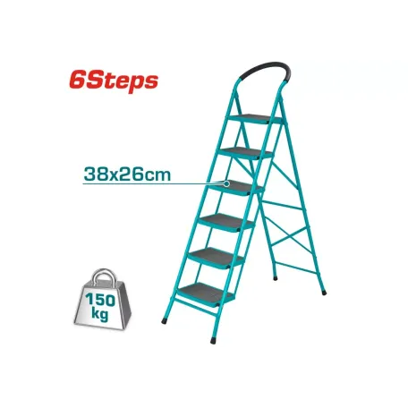 Սանդուղք մետաղյա 6 քայլ TOTAL THLAD09061