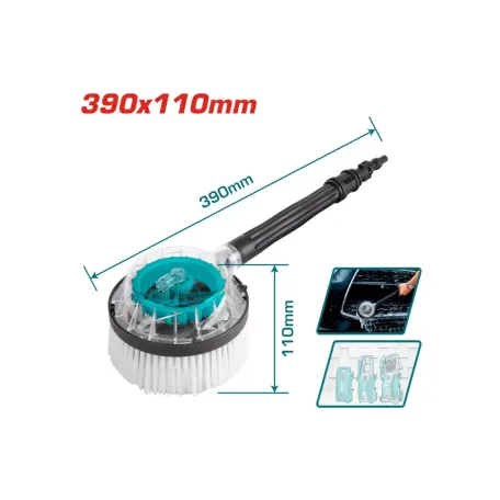 Պտտվող խոզանակ բարձր ճնշման լվացող սարքի համար 390x110մմ TOTAL THRB8702