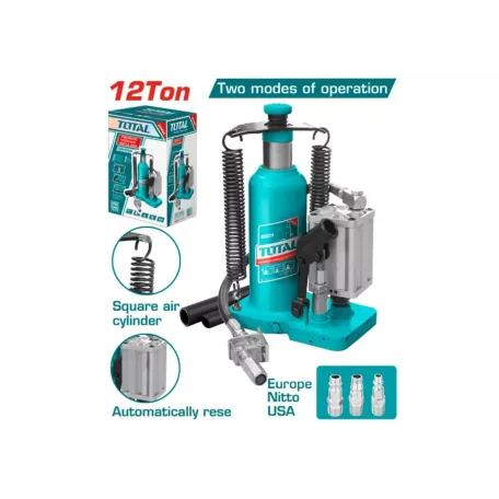Հիդրավլիկ շշաձև դոմկրատ օդով 12 տոննա TOTAL THT109126