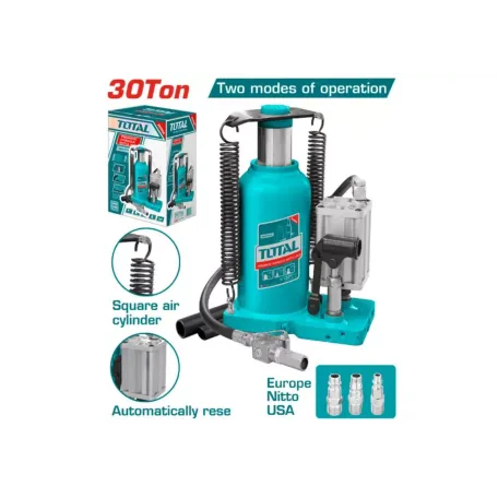 Հիդրավլիկ շշաձև դոմկրատ օդով 30 տոննա TOTAL THT109306