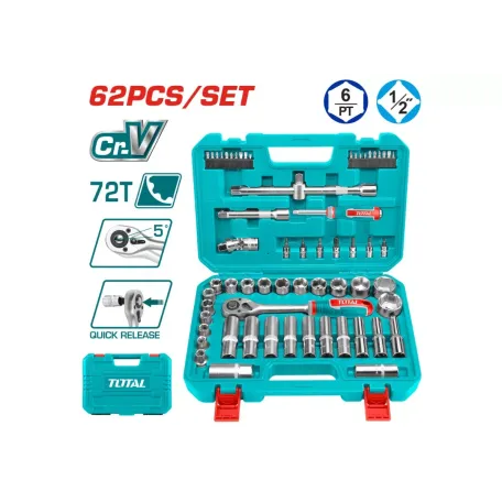 Ճռիկի գլխիկների հավաքածու TOTAL THT121602 62ktor Ճռիկի գլխիկների հավաքածու TOTAL THT121602 62ktor