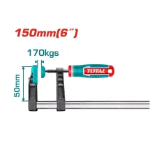150մմx50մմ Սեղմիչ F TOTAL THT1320501 150մմx50մմ Սեղմիչ F TOTAL THT1320501