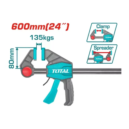 Արագ սեղմող սեղմիչ 80*600մմ TOTAL THT1346802