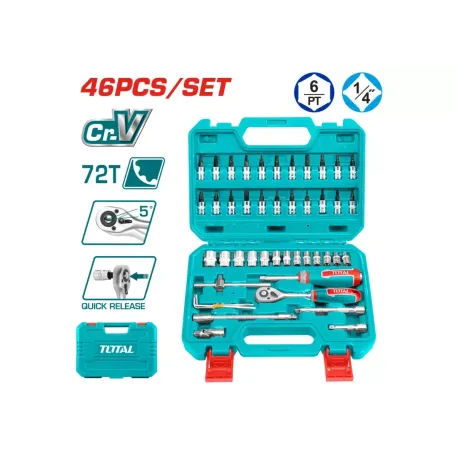 Գործիքների հավաքածու TOTAL THT141462 46 կտոր