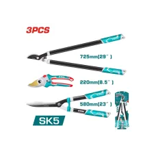 Էտի մկրատների հավաքածու 3 կտոր TOTAL THT1576033