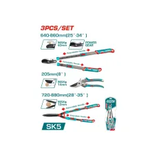 Էտի մկրատների հավաքածու 3 կտոր THT1593301