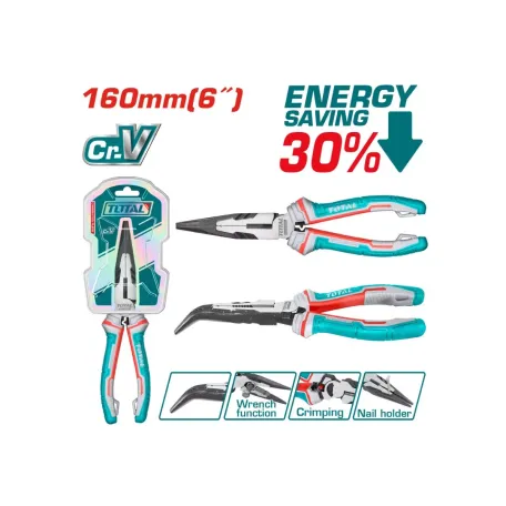 Աքցան հարթաշուրթ 160մմ TOTAL THT24616S Աքցան հարթաշուրթ 160մմ TOTAL THT24616S