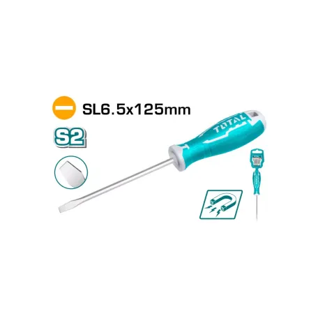 Տափակ պտուտակահան 6,5*125մմ S2 TOTAL THT266125