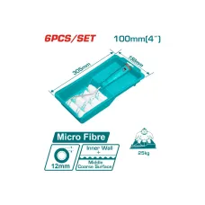 Ներկագլանակների հավաքածու 100մմ TOTAL THT811210061