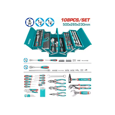 Գործիքների հավաքածու TOTAL THTCS121081 108 կտոր