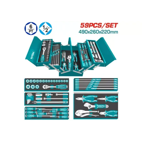 Գործիքների հավաքածու TOTAL THTCS12591 59կտոր