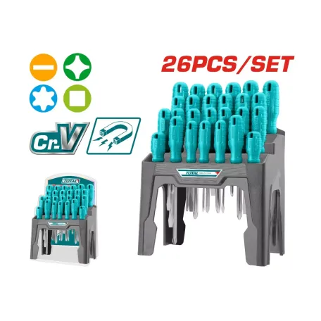 Պտուտակահանի հավաքածու TOTAL THTDC252601 26կտոր