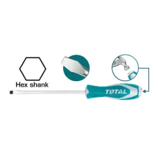 Պտուտակահան հարվածային տափակ 6.5*100մմ TOTAL THTGTS6100