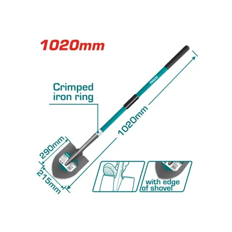 Բահ ապակեպլաստե պոչով 1500մմ TOTAL THTH12101