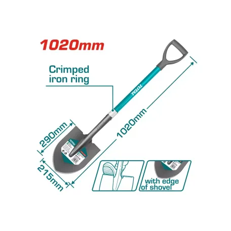 Բահ ապակեպլաստե պոչով 1020մմ TOTAL THTH12102