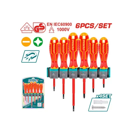 Պտուտակահանի հավաքածու դիէելեկտրիկ TOTAL THTIS566 Պտուտակահանի հավաքածու դիէելեկտրիկ TOTAL THTIS566
