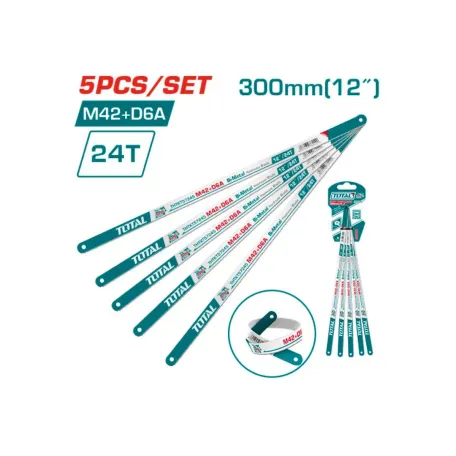 Նրբասղոցի երկմետաղյա սայրերի հավաքածու 5 հատ 300մմ TOTAL THTKT57245
