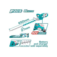 Թուփ էտող գործիք մարտկոցային 40Վ 650մմ TOTAL THTLI40028 Թուփ էտող գործիք մարտկոցային 40Վ 650մմ TOTAL THTLI40028