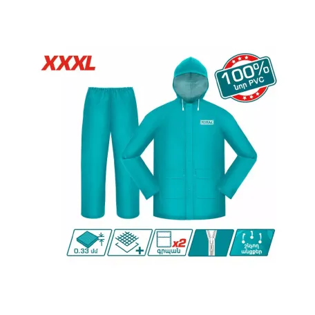 Անձրևի թիկնոց տաբատով 3XL TOTAL THTRS031.XXXL