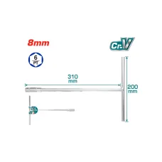 T-աձև բանալի 8մմ TOTAL THTSW0806
