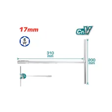 T-աձև բանալի  17մմ 200*310մմ TOTAL THTSW1706