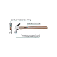 Մուրճ մեխահան փայտե պոչով TOTAL THTW7308