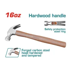 Մուրճ մեխահան փայտե պոչով TOTAL THTW7316