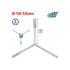 Y-աձև բանալի  8-10-12մմ (145մմ) TOTAL THYSW081012