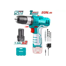 Հարվածային պտուտակադարձիչ մարտկոցային 12Վ 20Նմ (2 մարտկոցով, լիցքավորիչով, 4 բիթերով) TOTAL TIDLI12201