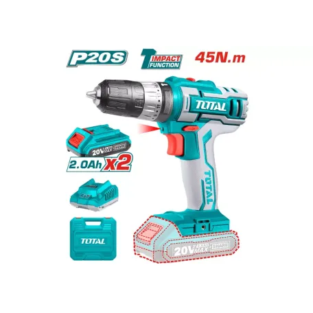 Հարվածային պտուտակադարձիչ մարտկոցային 12Վ 45Նմ (2 մարտկոցով, լիցքավորիչով) TOTAL TIDLI200215