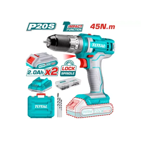 Հարվածային պտուտակադարձիչ մարտկոցային 20Վ 45Նմ (2 մարտկոցով, լիցքավորիչով) TOTAL TIDLI201452