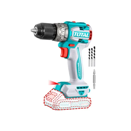 Հարվածային պտուտակադարձիչ մարտկոցային 20Վ 60Նմ (4 աքսեսուարով) TOTAL TIDLI206021