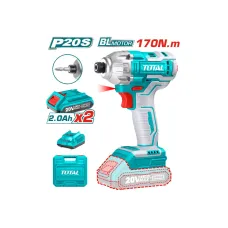 Հարվածային պտուտակադարձիչ մարտկոցային 20Վ 170Նմ (2 մարտկոցով, լիցքավորիչով) TOTAL TIRLI2017