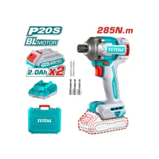 Հարվածային պտուտակադարձիչ մարտկոցային 20Վ 285Նմ (2 մարտկոցով, լիցքավորիչով) TOTAL TIRLI2028